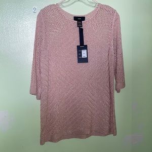 NWT Rain rose metallic sweater